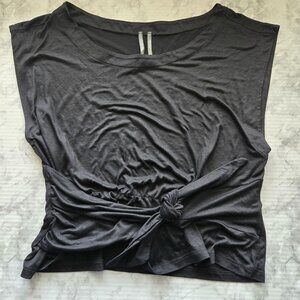 Anthropologie Black Twist Front Sleeveless Top Womens Size Large